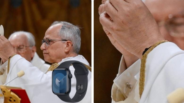 Capture d'écran des réactions sur les réseaux sociaux concernant la montre du pape
