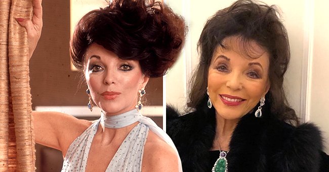 Joan Collins dans une pose glamour