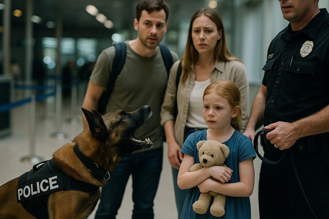 Chien malinois félicité par sa maîtresse