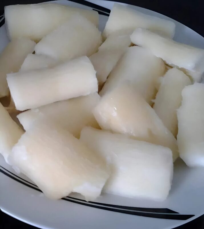 Manioc cuit et préparé