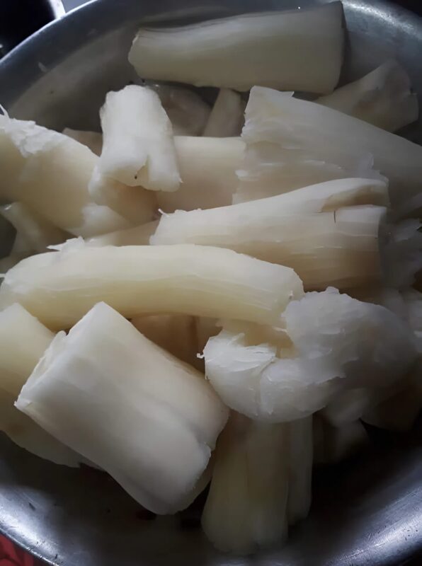 Préparation traditionnelle du manioc