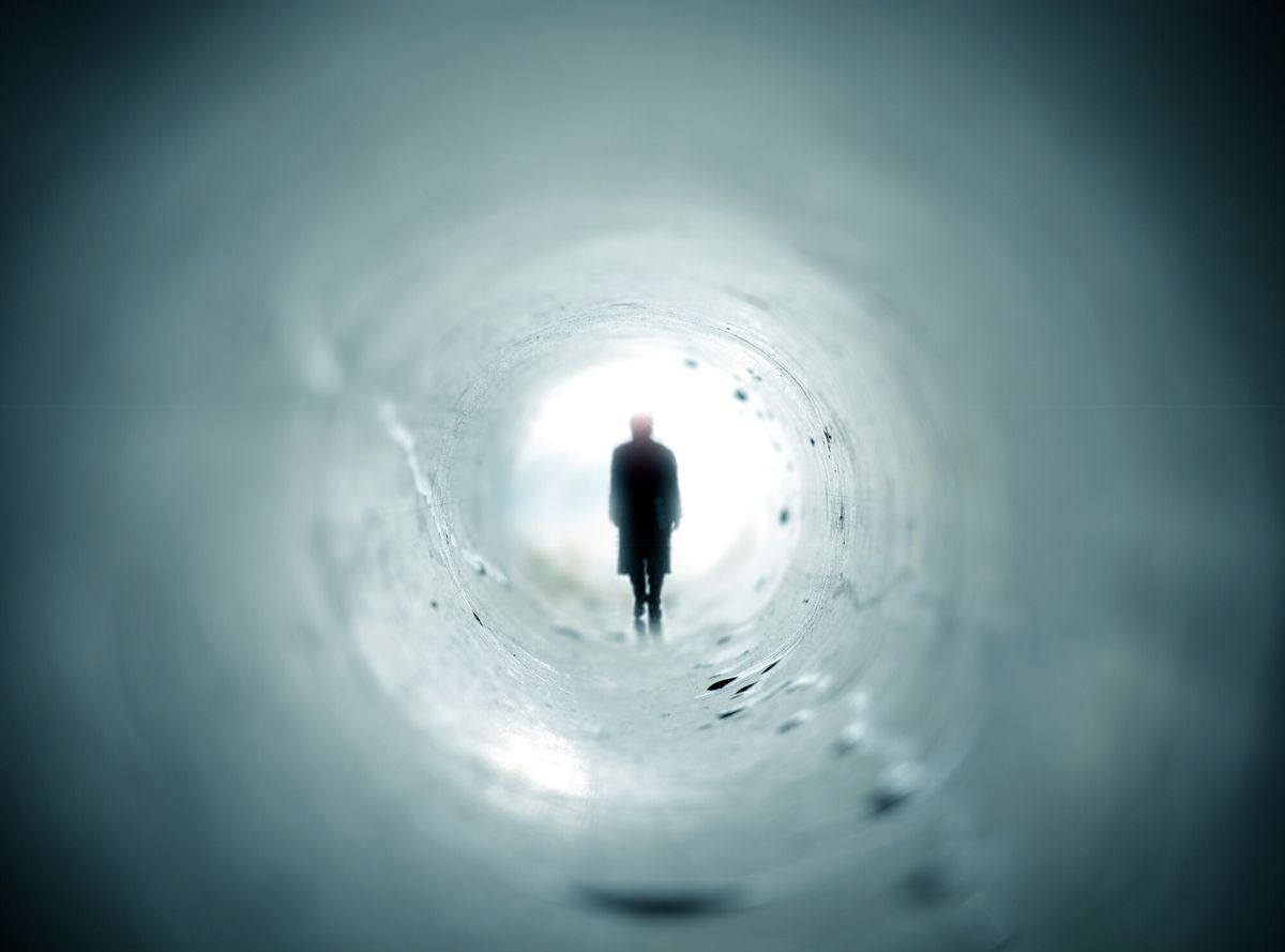 Représentation artistique d'une expérience de mort imminente