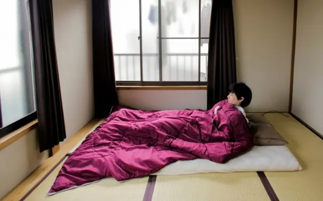 Intérieur japonais avec tatamis