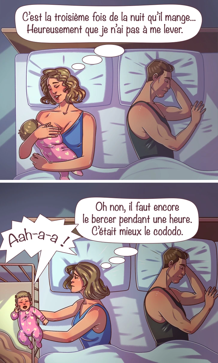 Nouveau-né dormant dans son berceau