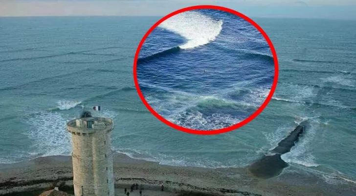 Vagues s'entrechoquant en angles différents