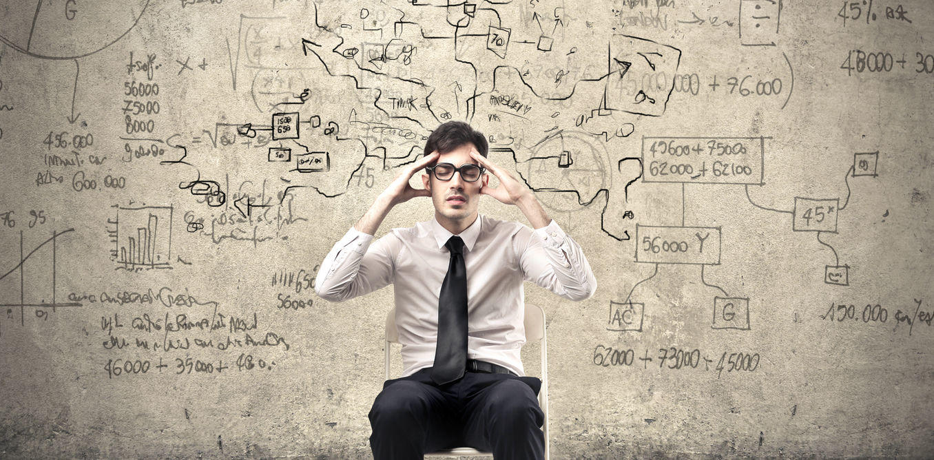 Personne effectuant un calcul mental