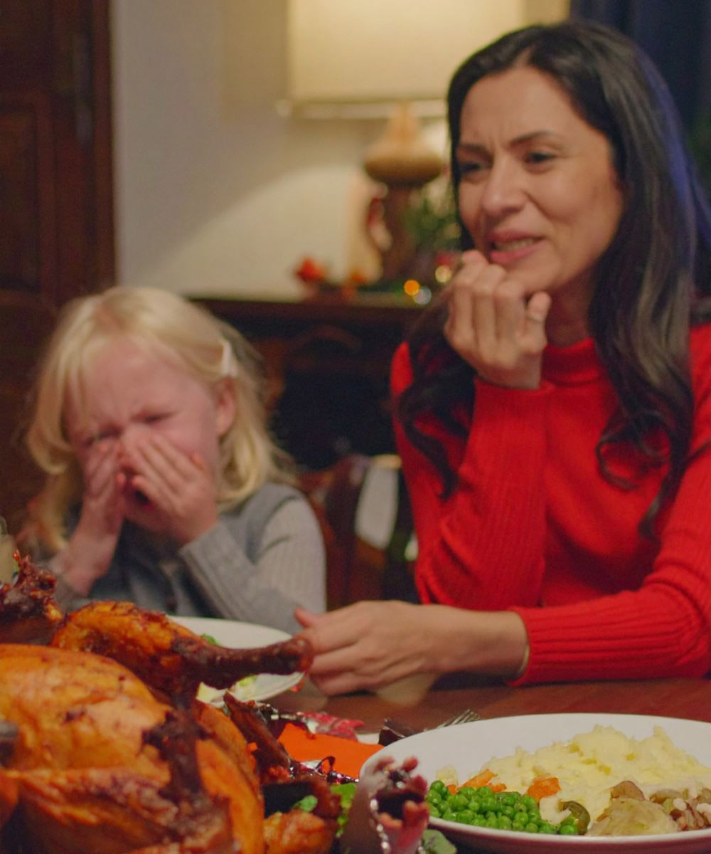 Image illustrant une scène de tension familiale à table