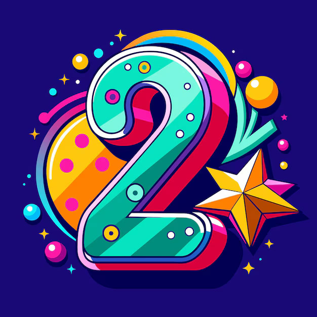 Chiffre 2 en 3D