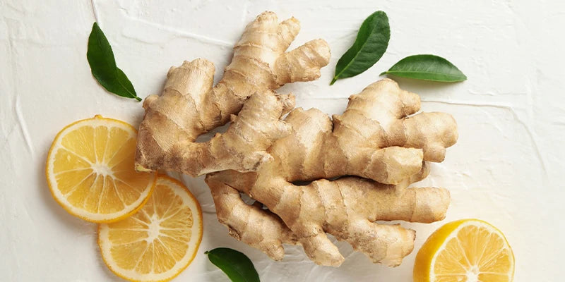 Gingembre et citron frais, composants principaux du soin naturel