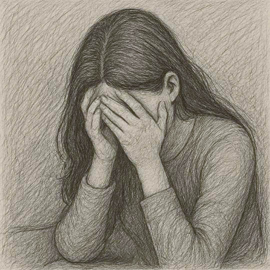 Femme regardant par la fenêtre, expression mélancolique