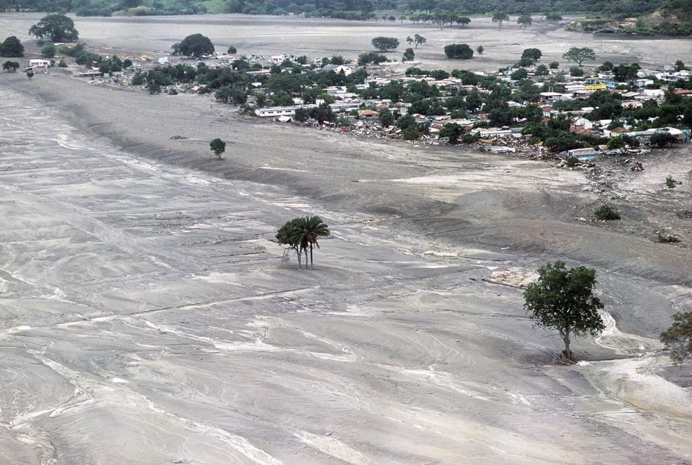 Vue d'Armero avant la catastrophe
