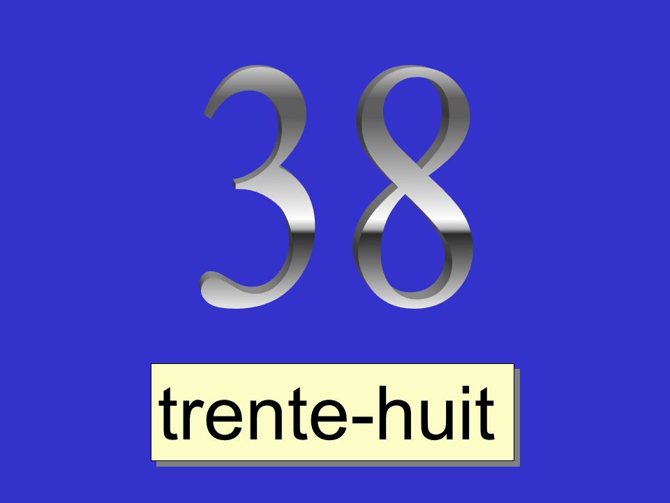 Nombre 38 écrit en grandes lettres sur un fond vivement coloré