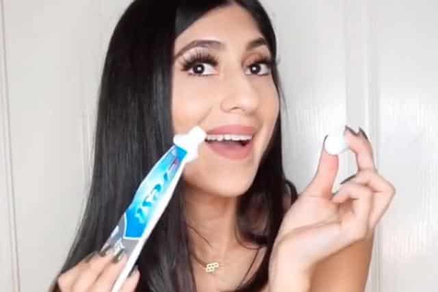 Test cutané pour soin dentifrice