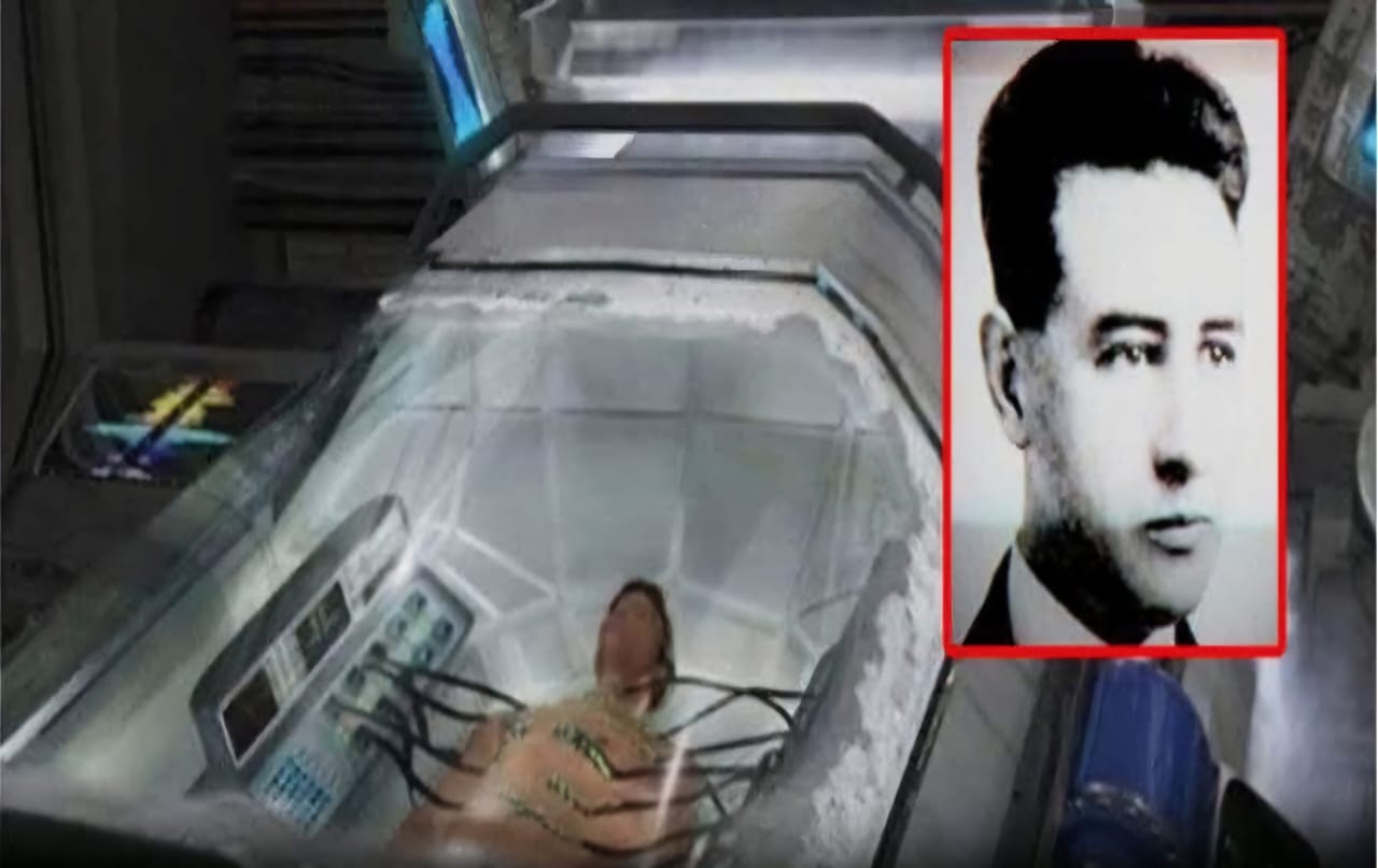 Représentation artistique d'une capsule de cryogénisation moderne