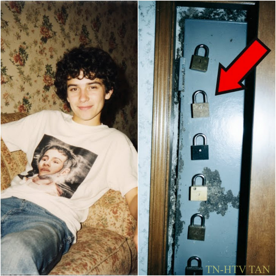 Représentation artistique d'une porte métallique avec de multiples cadenas