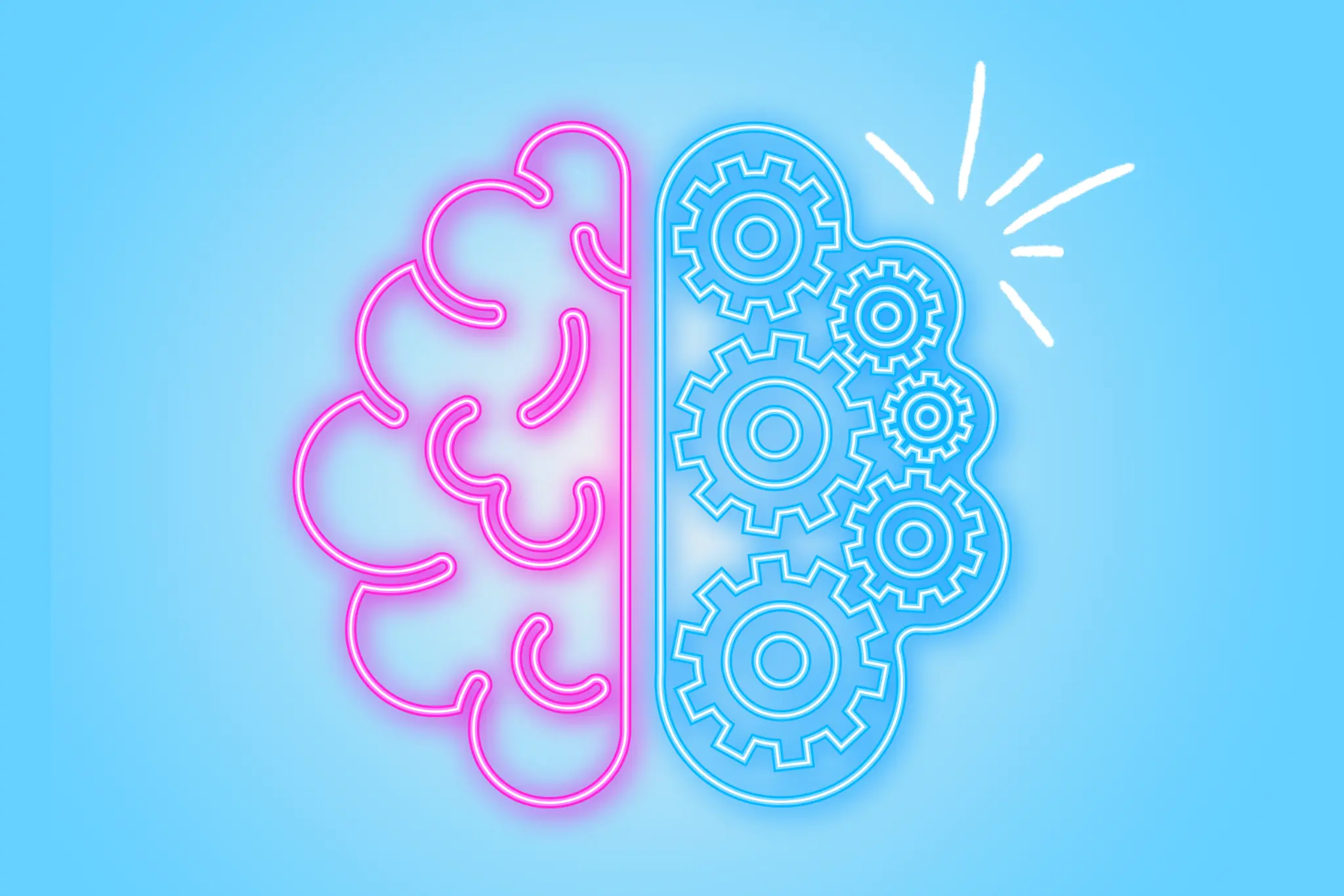 Représentation artistique d'une intelligence créative et connectée